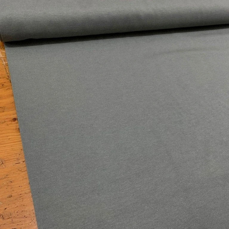 Dark grey cotton canvas upholstery fabric, ideal for outdoor furniture, cushions, curtains and home décor projects.