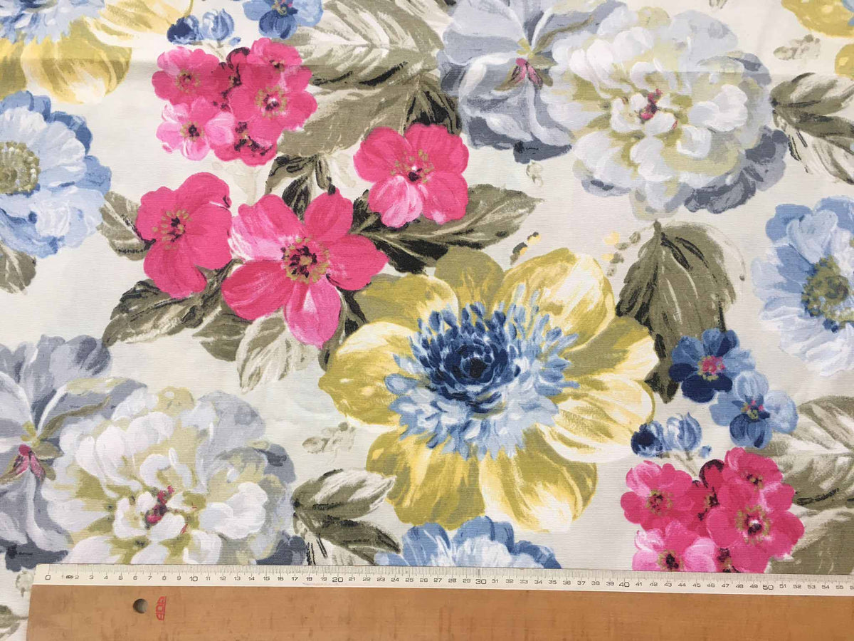 Flower Upholstery Fabric, Large Print Fabric, Floral Curtain Fabric