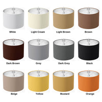 Plain Drum Lampshade, Cotton Handmade Table Floor Ceiling Pendant Lampshade