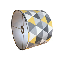 Geometric Lamp Shade, Triangle Lampshade, Grey Yellow Modern Light Shade