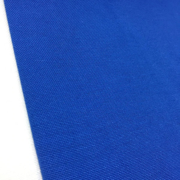 Royal blue plain cotton canvas fabric ideal for upholstery, curtains, roman blinds, cushions, chairs and outdoor projects.