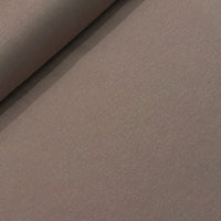 Taupe cotton canvas fabric ideal for upholstery, curtains, roman blinds, cushions, bags, crafts, and soft furnishing projects.