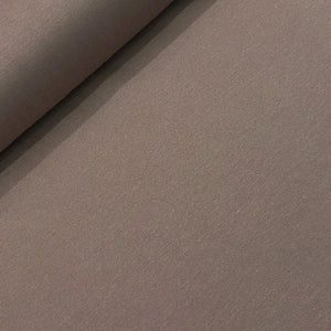 Taupe cotton canvas fabric ideal for upholstery, curtains, roman blinds, cushions, bags, crafts, and soft furnishing projects.
