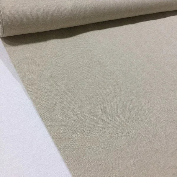 Taupe cotton canvas fabric in a plain tan beige colour, for upholstery, curtain and home décor projects.