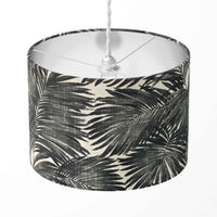 Tropical Black White Lampshade, Jungle Leaf Lamp Shade, Ceiling Table Shade