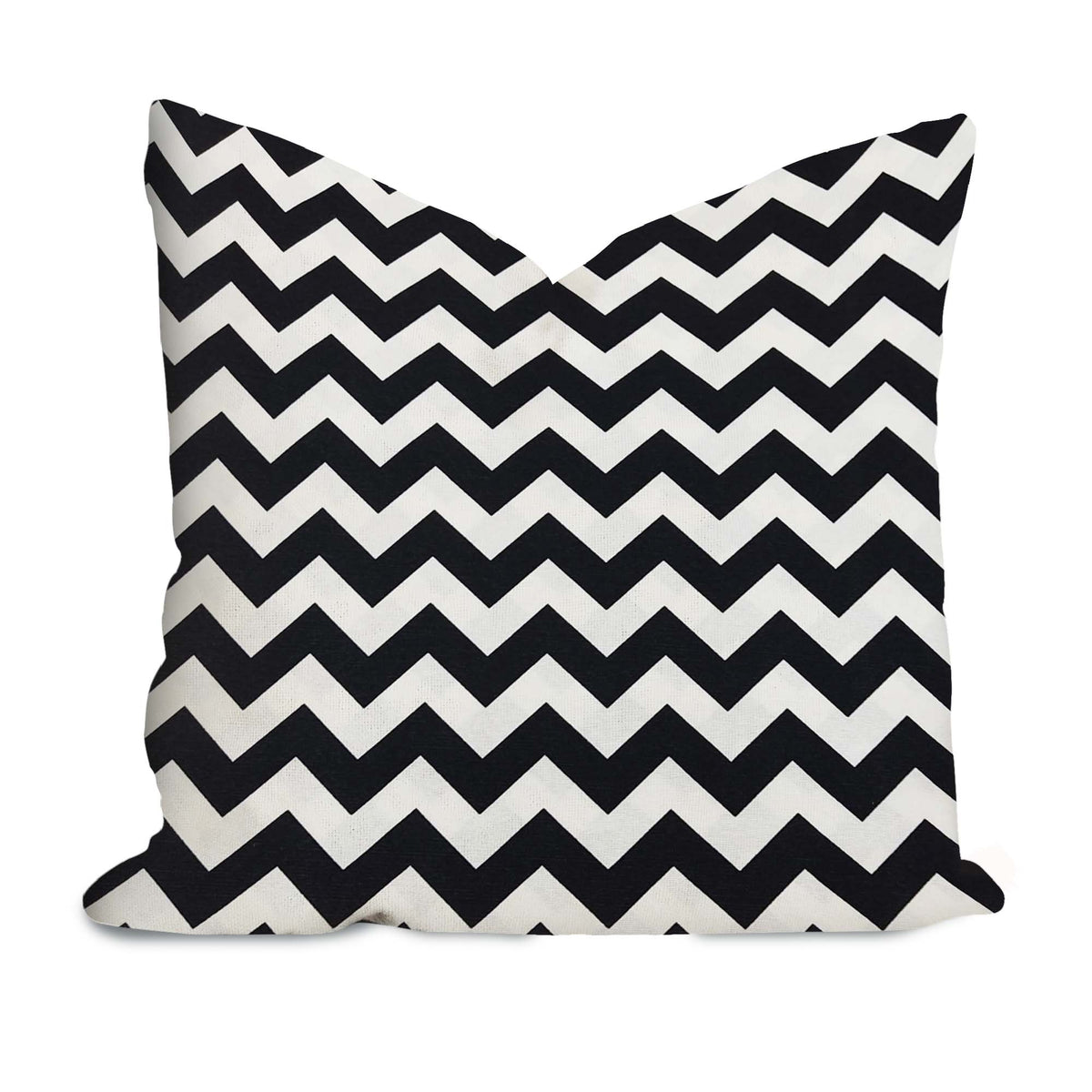 Black White Zig Zag Cushion, Chevron Pillow Cover, Cotton Canvas Throw