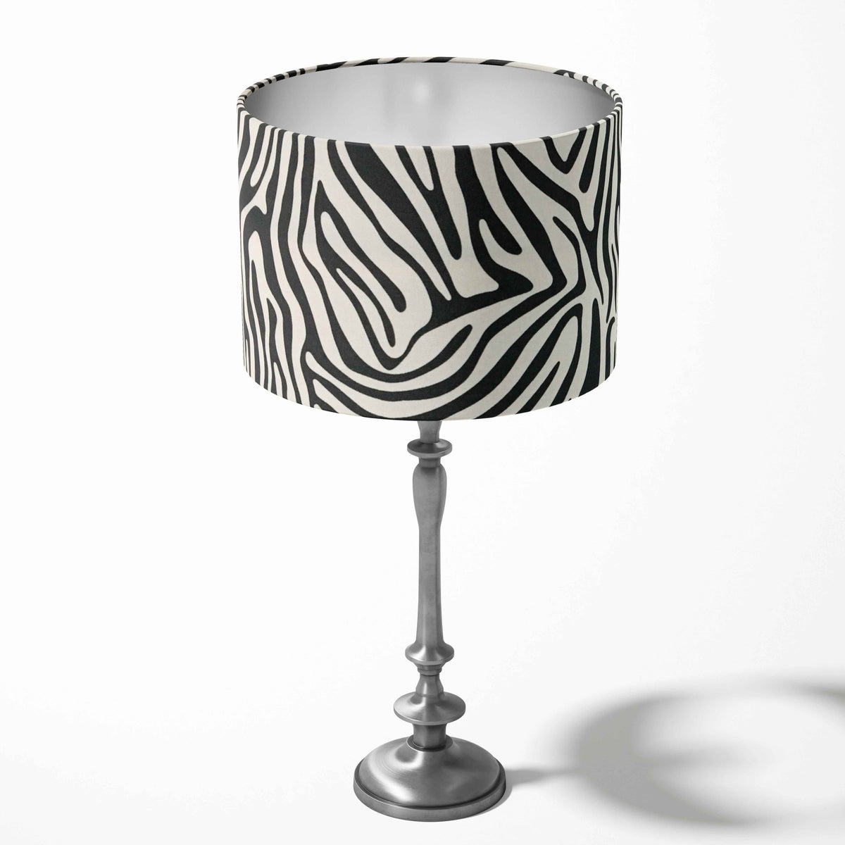 Zebra Print Lamp Shade, Black White Lampshade, Jungle Safari Animal Light Shade