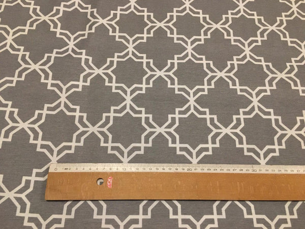 Trellis Fabric, Grey Upholstery Fabric, Contemporary Curtain Fabric