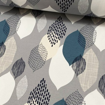 grey and patrol blue modern fabric