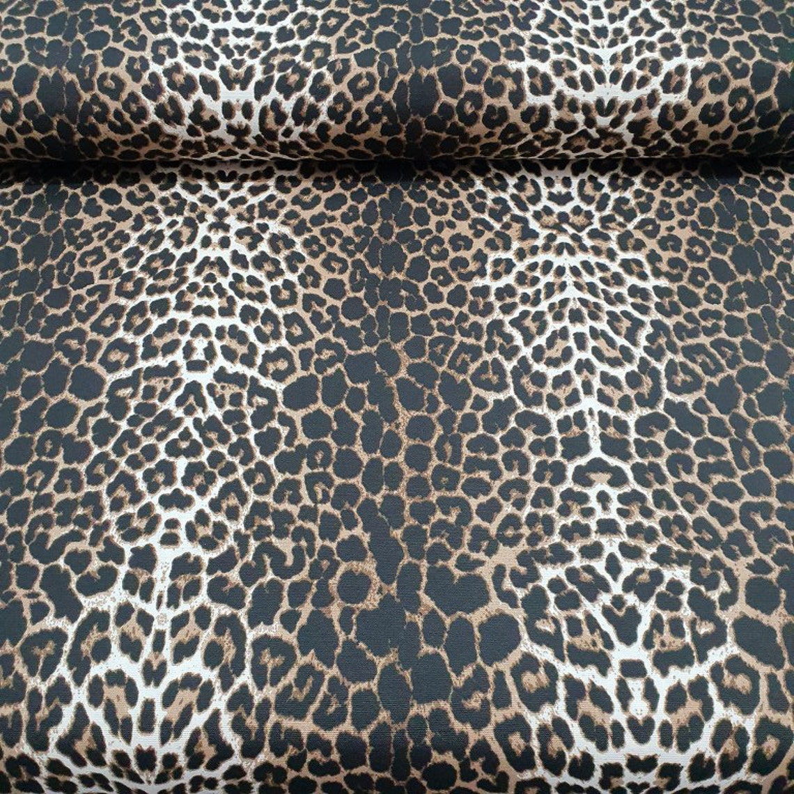 Leopard pattern fabric for upholstery, curtain, cushion and soft furnishings.
