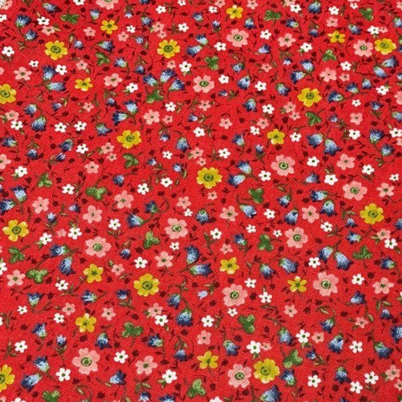 Small Print Fabric, Tiny Floral Fabric, Flower Cotton Quilting Fabric