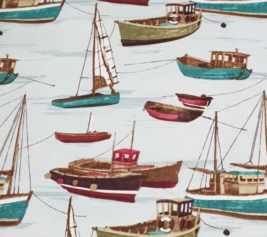 Watercolour Upholstery Fabric, Nautical Fabric, Boat Fabric